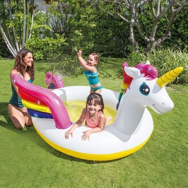 Intex piscină gonflabilă pentru copii “unicorn fermecat” 272x193x104  cm, 335 l, 2+ 2