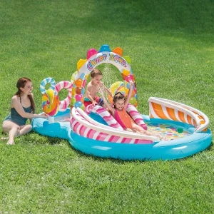 Intex детский надувной центр — бассейн с горкой карамель 295x191x130см, 206л, 2+ Thumbnail 3