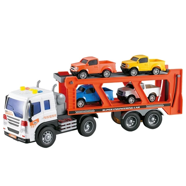 1:16 camion pentru transport mașinuțe cu fricțiune (lumini /sunete) 2