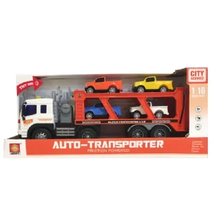 1:16 camion pentru transport mașinuțe cu fricțiune (lumini /sunete) Thumbnail 3