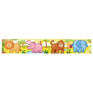 Set puzzle din lemn 4 în 1 „jungla”