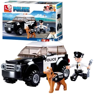 Set de construcție ”suv-ul poliției”, 78 elem.