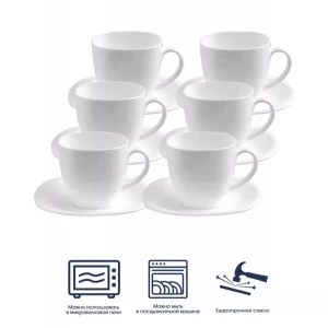 SET ALB DE CESTI CU FARFURIE CAFEA 12 PIESE (FXWB210T)