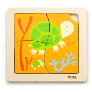 Mini-puzzle din lemn &quot;Broasca Țestoasă&quot;