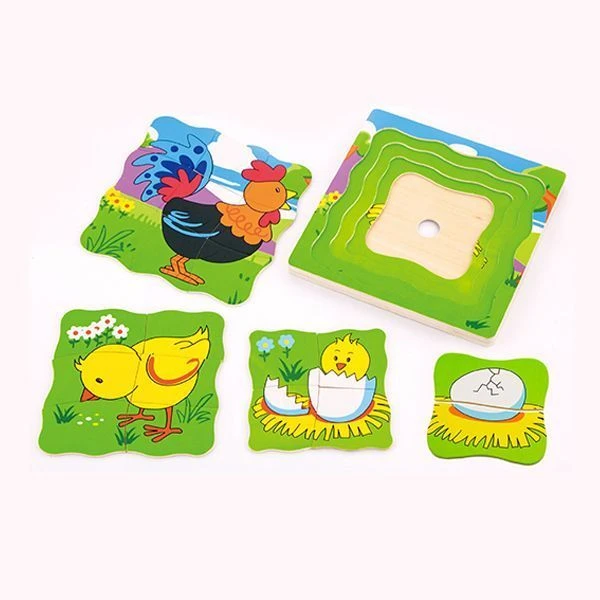 Puzzle cu mai multe straturi „cocoș” 3