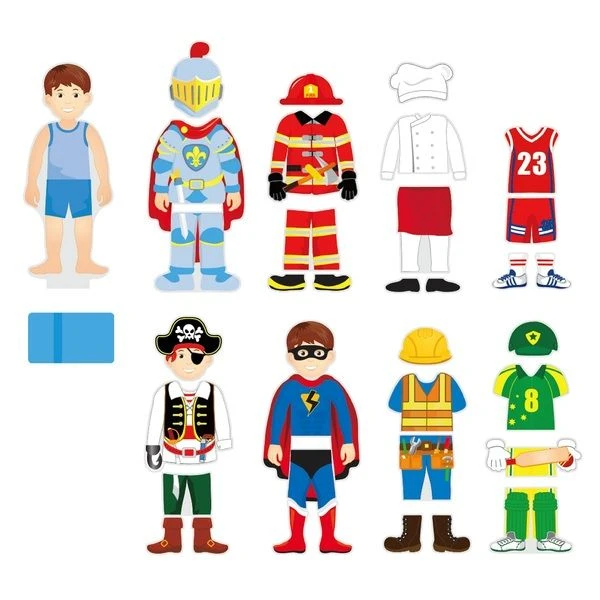 Set de elemente magnetice "costumează băiețelul" 3