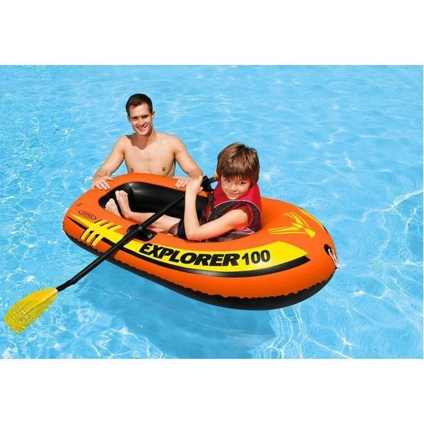 Intex надувная лодка "explorer 100", 147x84x36 см, до 55кг, 6+ 2