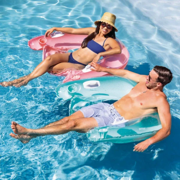 Intex șezlong gonflabil 152×99 cm cu mânere, până la 100 kg, 2 culori 8