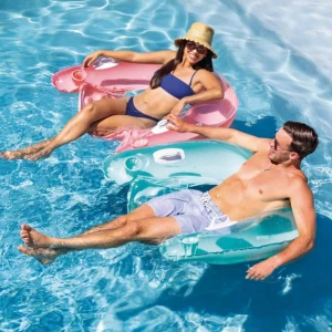 Intex șezlong gonflabil 152×99 cm cu mânere, până la 100 kg, 2 culori Thumbnail 8