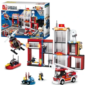 Set de construcție „stație de pompieri”, 612 elem.