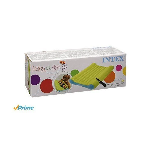 Intex saltea de înfășat gonflabilă 79x58x13 cm cu mini-pompă manuală, până la 11 kg, 0-12 luni 3