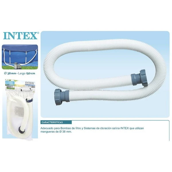 Intex соединительный шланг 38мм х 150 см для фильтров, хлоргенераторов, вакуумных очистителей 3