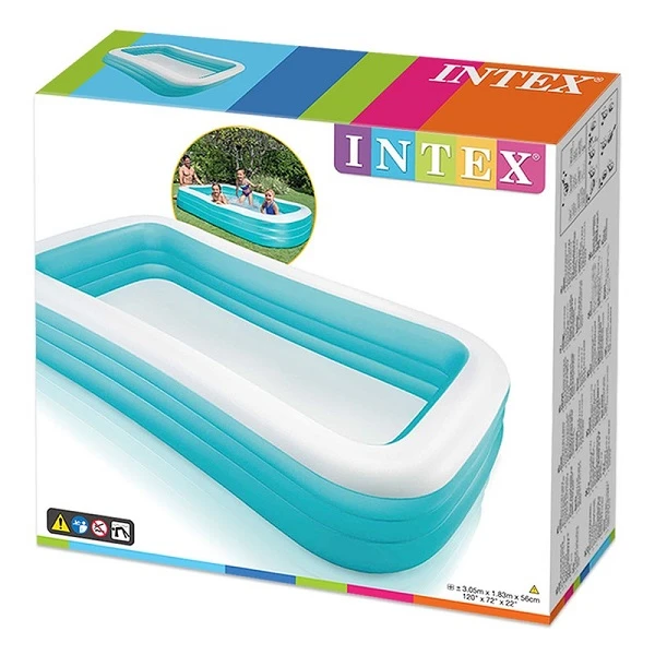 Intex семейный надувной бассейн 305x183x56 см, 1050 л, 6+ 5