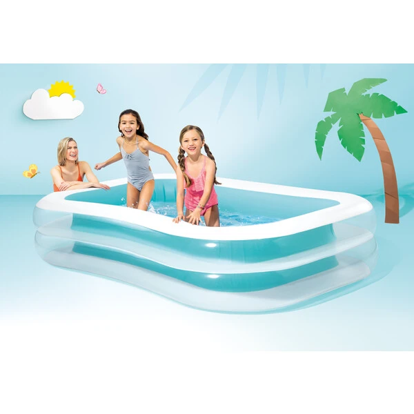 Intex семейный надувной бассейн 262x175x56 см, 770 л, 6+ 2