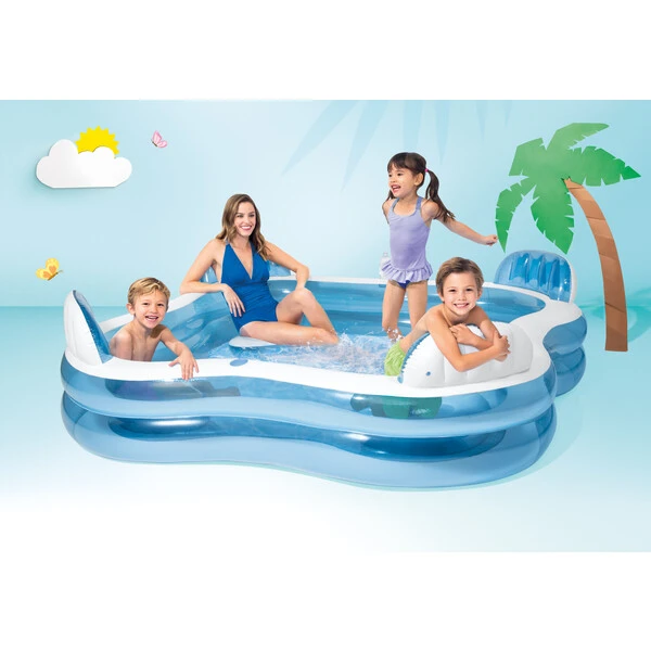 Intex piscină gonflabilă pentru familie 229x229x66 cm, 990 l, 3+ 6
