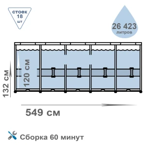 Intex piscină ultra xtr frame 549x132cm, 26423l, cadru metalic Thumbnail 9