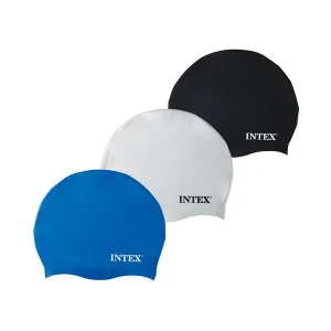 Intex шапка для плавания из силикона, 8+, 3 цвета