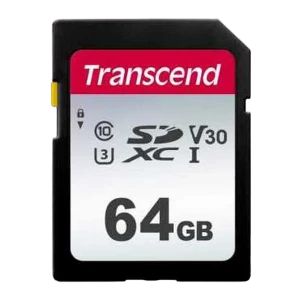 Карта памяти transcend sdxc class 10, 64гб (ts64gsdc300s)