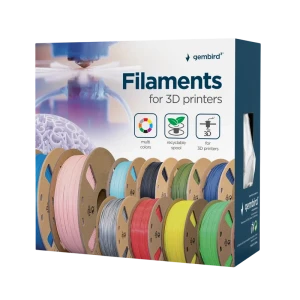 Filament pentru imprimantă 3d gembird 3dp-abs1.75-01-s, abs, argint , 1.75 mm, 1kg Thumbnail 2