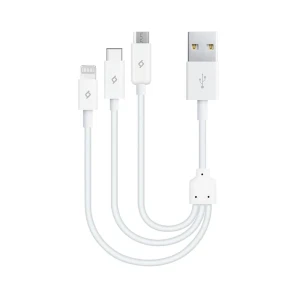 Ttec cable usb 3in1 to micro-usb+type-c+lightning trio 2.1a,1.2m, black Thumbnail 2