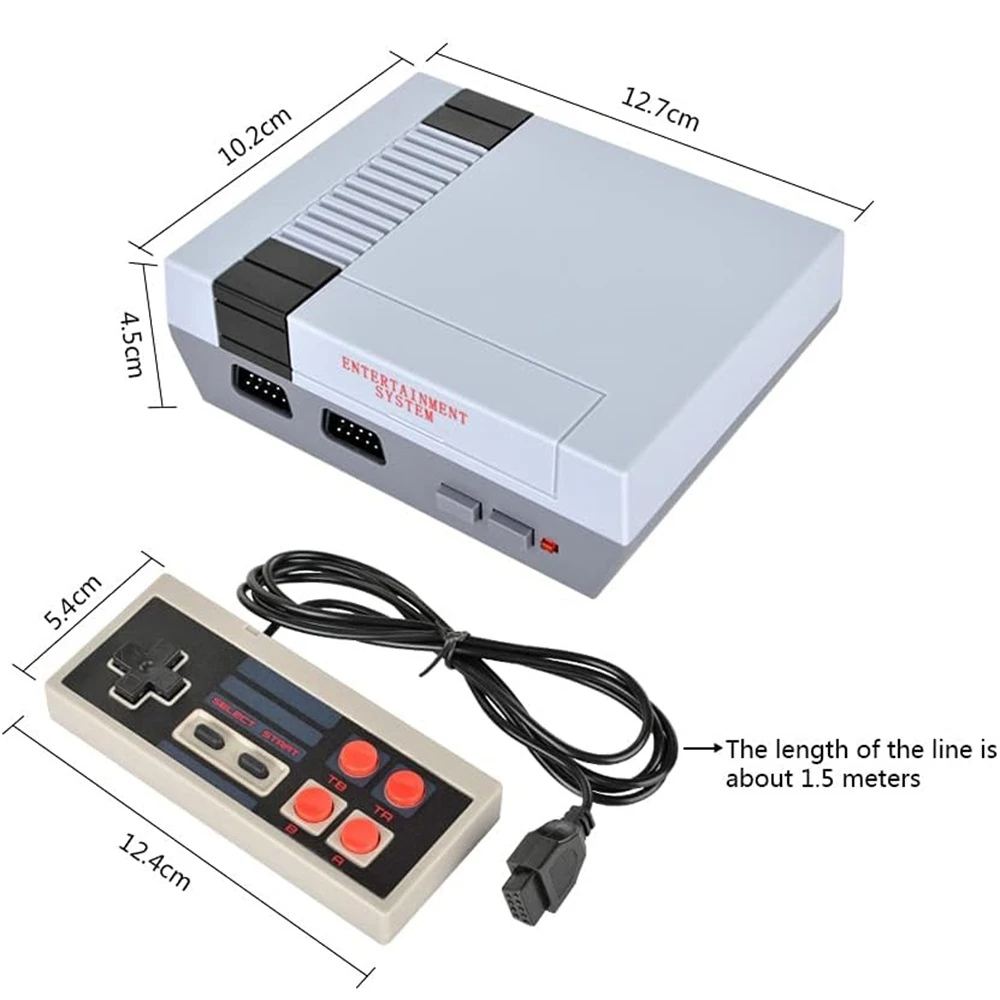 Ретро игровая консоль (hdmi, встроено 621 игра, 2 контроллера) классический серый 2