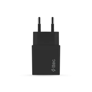 Ttec wall charger with cable usb to lightning 2.4a (1.2m) smart travel, black  Thumbnail 2