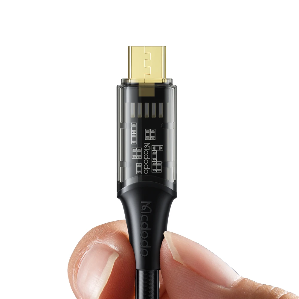 Mcdodo cable amber series usb-a to micro 3a 1.2m, black 2