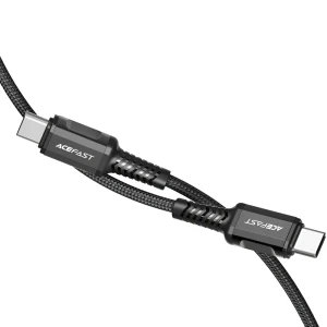 Acefast cable type-c to type-c 60w 1.2m aluminum alloy, black Thumbnail 2