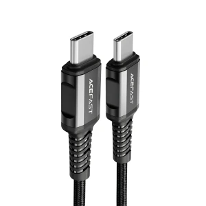 Acefast cable type-c to type-c 60w 1.2m aluminum alloy, black