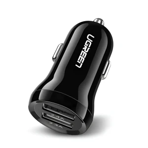Ugreen car charger 2*usb 24w 4.8a, black Thumbnail 2