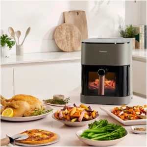 Friteuză cu aer cald panasonic nf-cc500nxe, gri | verde Thumbnail 5