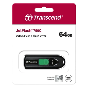 Usb flash накопитель transcend jetflash 790c, 64гб, чёрный Thumbnail 4