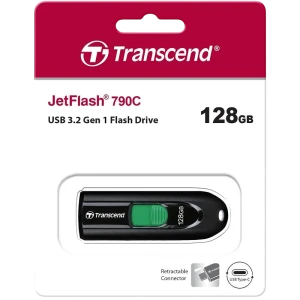 Memorie usb transcend jetflash 790c, 64gb, negru Thumbnail 3