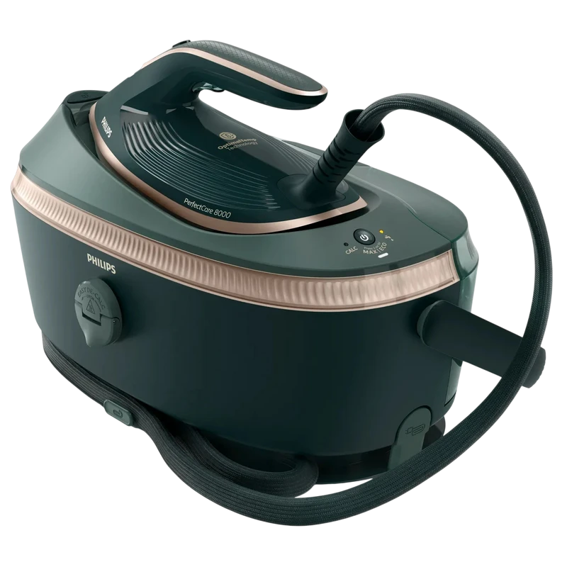 Fier de călcat cu generator de abur philips psg8200/70, 3120w, verde 9