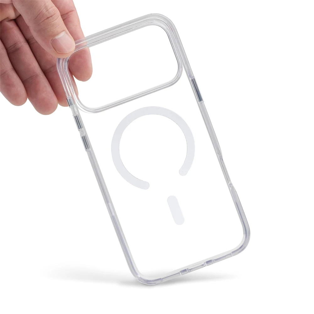 Original case tpu+pc for iphone 17 pro clin with magsafe, clear 3