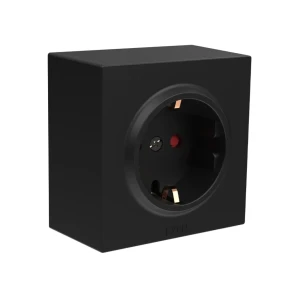 Priză cu obturator axis 16 a 220 - 240 v negru exen elektrik