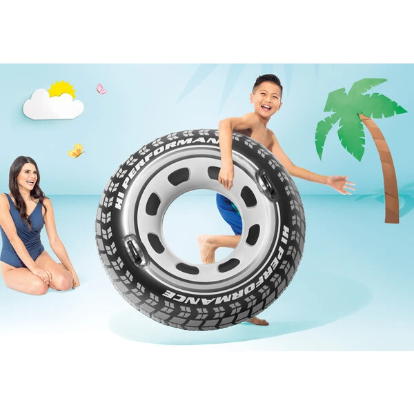 Intex cerc gonflabil “anvelopă” d 114 cm cu mânere, până la 100kg, 9+ 2