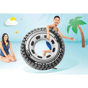 Intex cerc gonflabil “anvelopă” d 114 cm cu mânere, până la 100kg, 9+ Thumbnail 2