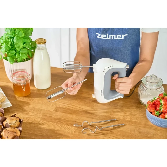 Миксер ручной zelmer zhm2650, белый | серый 10