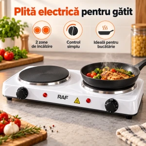 Plită electrică raf r.8020a, 2000 w, 2 arzătoare Thumbnail 2