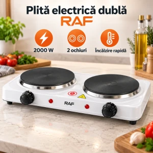 Plită electrică raf r.8020a, 2000 w, 2 arzătoare