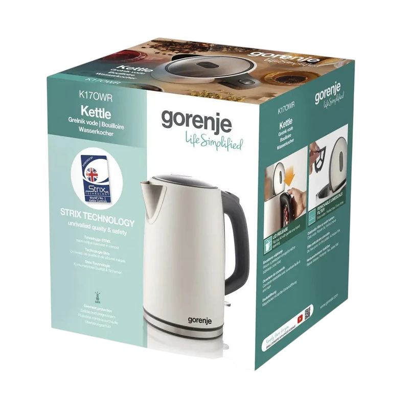 Электрочайник gorenje k17owr, белый 4