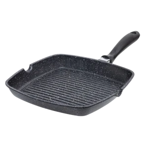 Tigaie-grill rondell 93406, 28cm, negru
