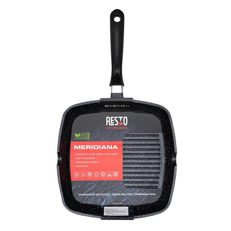 Tigaie-grill rondell 93406, 28cm, negru 9