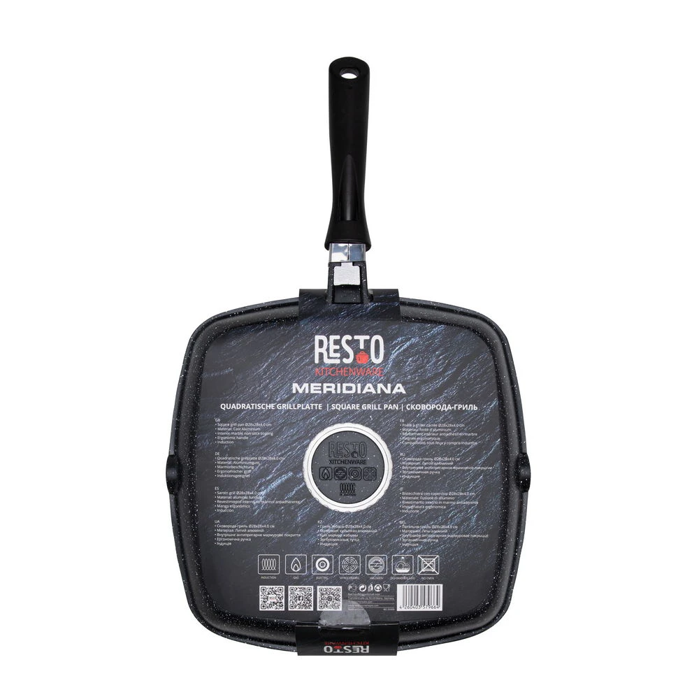 Tigaie-grill rondell 93406, 28cm, negru 11
