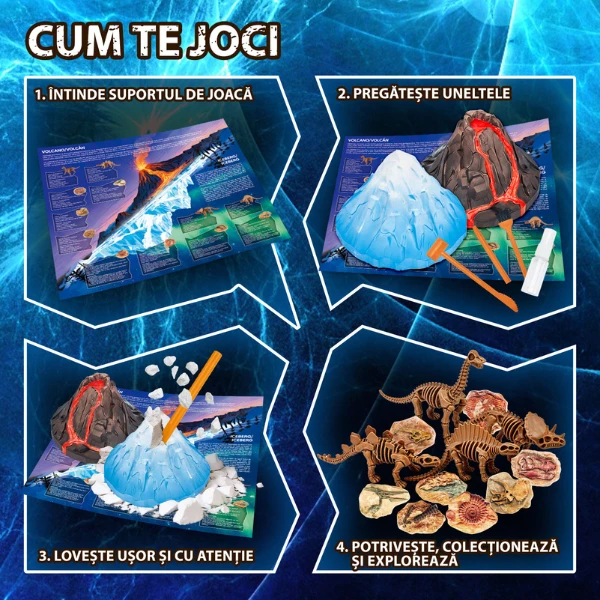 Set stem pentru excavare „vulcan și aisberg”, 12 descoperiri 6