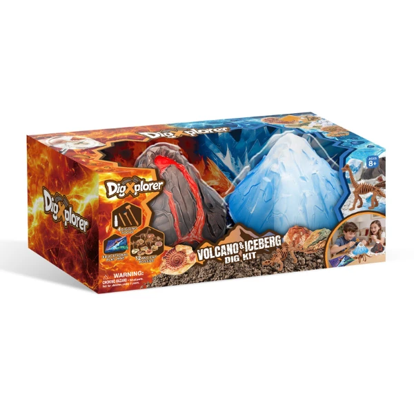 Set stem pentru excavare „vulcan și aisberg”, 12 descoperiri 3