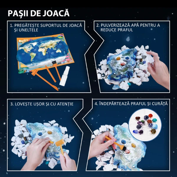 Set educativ „roci și minerale din întreaga lume” 4