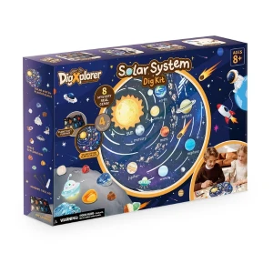 Set stem pentru excavare „sistemul solar”, 8 minerale și 4 figurine Thumbnail 3