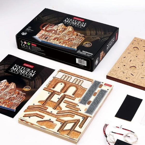 Puzzle 3d „gară feroviară” cu iluminare led, 255 elem. 5